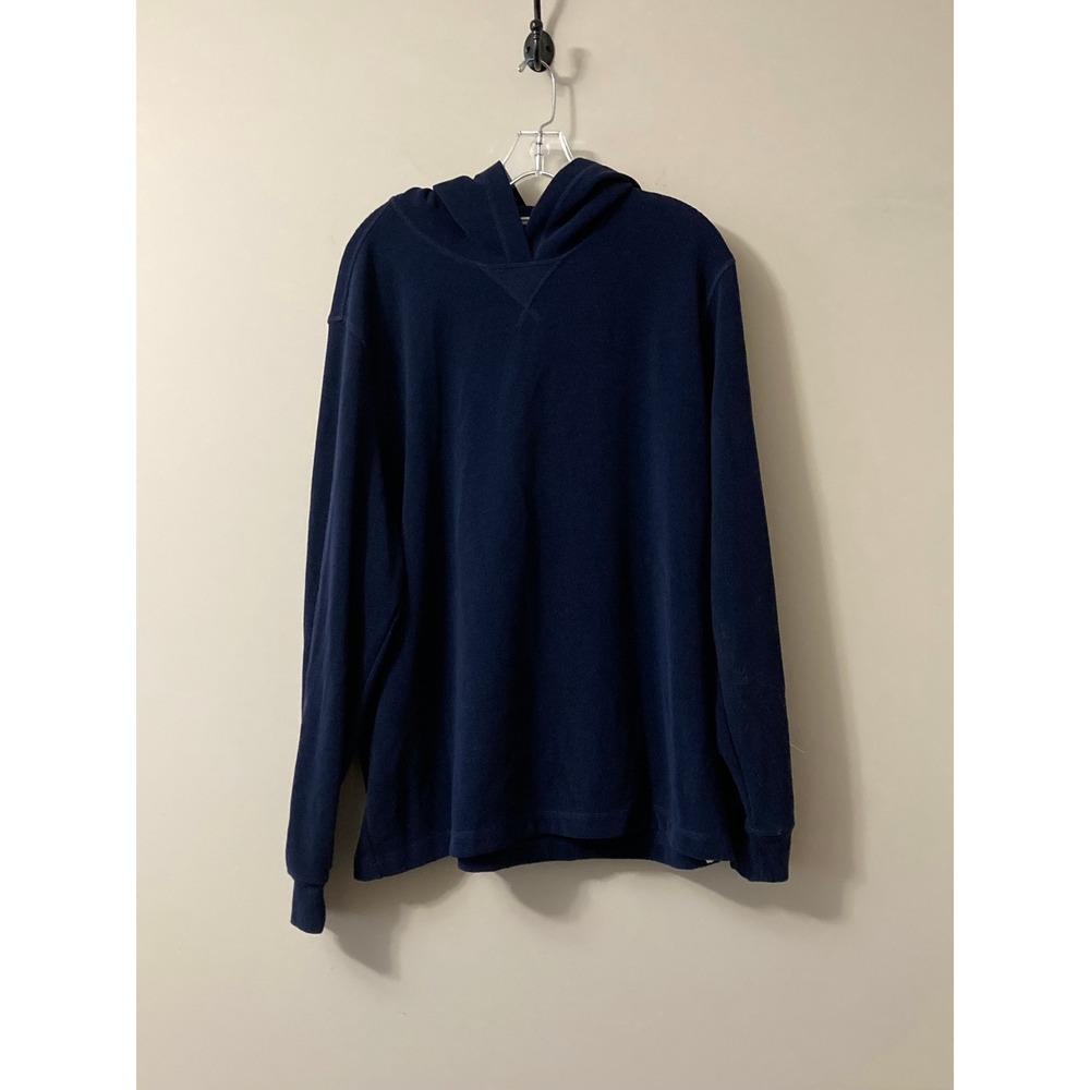 Eddie Bauer Mens Navy Lounge Hoodie Pullover Sweatshirt XL